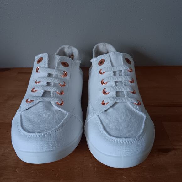 Vionic Beach Pismo 6.5 Wide Casual Beach Sneaker: Canvas, Cream NEW WITH DEFECTS - Picture 2 of 14